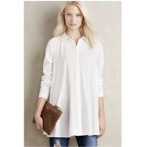 Anthropologie White Oversized Button Down